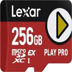 Lexar 256GB 플레이 PRO 마이크로SD 익스프레스 카드 UHS-I C10 U3 V30 풀 HD 4K 최대 900/600MB/s 메모리