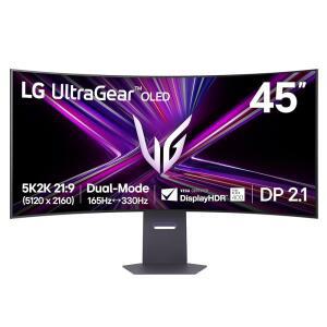 LG호환 45GX950AB 45인치 울트라기어 5K2K WUHD 5120 X 2160 OLED 커브드 게이밍 모니터 듀얼 모드 165Hz 0.03ms NVIDIA GSync AMD 프리싱크 프리미엄 프로 HDR 트루 블랙 400 USB 타입C 90W DP2.1