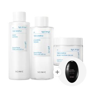싸이닉 더 심플 카밍 토너 300ml+ 로션 300ml + 수분크림 80ml(UV 엑스퍼트 선에센스 증정)