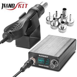 T12 히팅건 OLED 디지털 디스플레이 온도 납땜 스테이션 휴대용 BGA 재 작업 핫 에어 건 홈 Diy 수리 도구