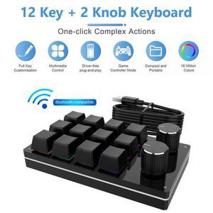 블루투스 USB   3/4/6/9/12 KeysKeyboard 볼륨 노브  매크로 게임 포토샵 키패드 기계식