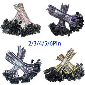 103050PCS JST 커넥터 2핀 3핀 4핀 5핀 6핀 와이어 케이블 남성여성용 WS2812B SK6812 RGBW LED 스트립 퀵