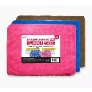 (색상-옵션:핑크-10P)극세사바둑크리너 40X60 10P걸레 주방 다용도 차량 세차 양면 컬러 청소 클리너 체크