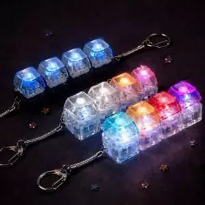 불빛 키캡 키링 멀티 4구 테트리스 led 키캡 키링 딸깍이 귀여운 데스크테리어