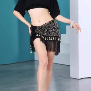 코인 태슬 힙스커트 시퀸 로즈 라인댄스 랩스커트 벨리댄스