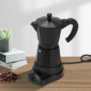 220V 480W 300ml 알루미늄 전기 모카 포트 이탈리아 커피 메이커 가정용 빠르고 편리한