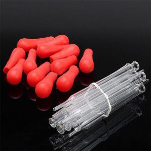 5Pcs 10ml 유리 피펫 의학 실험실 Dropper 사무실 학교 화학 용품 튜브에 대 한 빨간색 고무 헤드