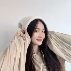 [하프클럽/]롤업 스트링 니트 비니 아이보리 니트모자 겨울모자