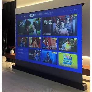 자동롤링스크린 바닥기립식 전동 홈시어터 프로젝터 72인치