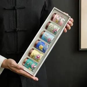 [하프클럽/]포아트 에나멜 도자기 소품보관함 세트 6p 미니장식품