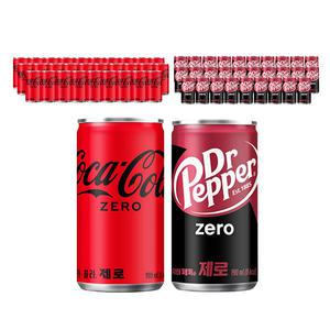 코카콜라 제로, 190ml, 30개 + 닥터페퍼 제로, 190ml, 30개