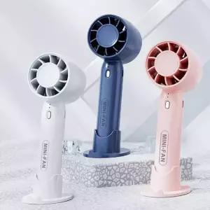 미니 핸디선풍기 경량 거치대 충전식 휴대용 포켓선풍기 핸디팬 로고인쇄 판촉 3색상