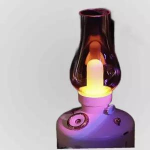 Coms 빈티지 LED 호롱불 가습기 280ml 캠핑용 불멍