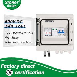 태양광 PV 콤바이너 박스, 방수 야외 장착용 DC 배전 IP65 서지 번개 보호, 1-in-1-out 600V