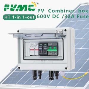 PVMC 1입력 1출력 DC 600V 태양광 PV 결합기 박스 낙뢰 보호 32A 퓨즈 MCB SPD 방수 IP65 분배함