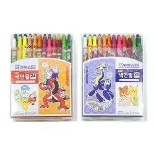 [룽스_61]포켓몬스터 24색 연필식색연필 돌돌이 색연필