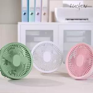 루첸 충전식 무선 미니 휴대용 다용도 라이팅 리모컨 선풍기 저소음 탁상형 걸이형 캠핑
