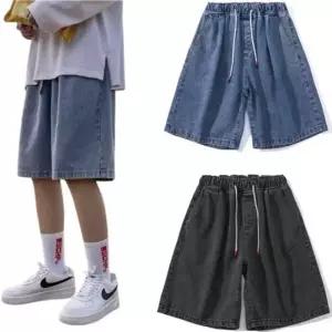 [룽스_62]청 반바지 반바지반팔세트 5부바지 학생반바지