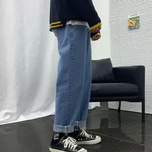 [룽스_62]예쁜 핏 데님 남자일자청바지 청바지 10대 20대