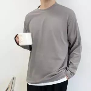 [룽스_62]가벼운 엠보싱 코디 라운드넥 엠보싱 남성 긴팔티
