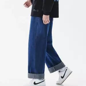 [룽스_62]와이드핏 데님팬츠 진청 진청 밴딩 청바지 루즈핏