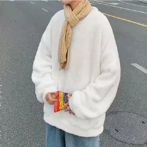 남녀공용 밍크 후리스 오버핏 맨투맨 티셔츠