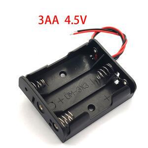 AA 크기 전원 배터리 보관 케이스 리드가있는 플라스틱 상자 홀더 3 x 4.5V DIY
