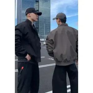 원더우면 가을 남성 항공 점퍼 스탠드 코트 삼방 바람막이 칼라 쇼트 하드보일드 OPH3