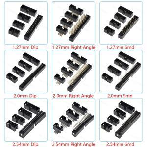 5/10피스 DC3 1.27/2.0/2.54mm Dip/SMD/직각 6/8/10/16/20/26/34/40/50Pin 수 소켓 스트레이트 Idc 박스 헤