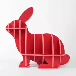 선반 DIY 토끼 동물모형 수납책장 TBZ 레드 73x66cm