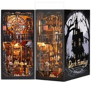 TOYQI DIY 북누크 키트 하우스 인형집 먼지 모델 있는 골목 친구를 북엔드 가족 빌드 으스스한 선물 덮개가 성인 위한