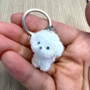 [하프클럽/]강아지 형태 열쇠고리 귀여운 강아지 디자인 애완동물 모양 열