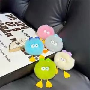 [하프클럽/]포근한 먼지 털이 폼폼 장식 가방 액세서리