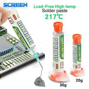 환경 친화적인 고온 납땜 플럭스 Sn99Ag0.3Cu0.7 휴대폰 IC CPU BGA SMD 수리용