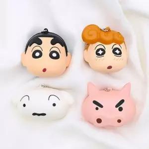 [하프클럽/]말랑이 얼굴 미니 짱구 캐릭터 가방 장식 랜덤 발송