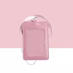 [하프클럽/]핑크 컬러 목걸이 카드지갑 명함케이스 카드홀더 명찰 케이스