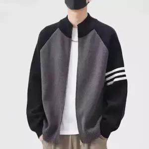 원더우면 니트 가을 캐주얼 봄 남자 집업 슬림핏 커플 카디건 스트라이프 차이나 OPH3