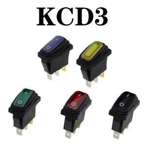 KCD3 1pcs 3 핀 12V 220V LED 빛 20A OnOff 직사각형 긴 로커 스위치 방수 IP67 자동차 대시 보드 선박 유