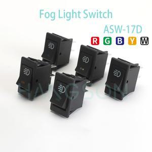 자동차 안개등 로커 스위치 4핀 12V 35A ONOFF SPST 토글 ASW-17D 후방 전방 (RV 트럭 해양 보트용)