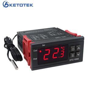 디지털 온도 컨트롤러 조절기 인큐베이터 릴레이 LED 10A 가열 냉각, STC 1000 12V 24V 220V, V