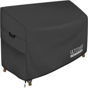 UltCOVER 방수 야외 소파 커버 - 헤비 듀티 파티오 벤치 58W x 28D 35H 인치 블랙