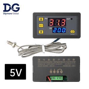 W3230 DC5V12V24V AC110-220V 프로브 라인 디지털 온도 조절기 LED 디스플레이 (냉난방 제어 기능 포함)