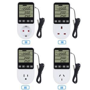 AC120-240V 온도 컨트롤러 소켓 완전 기능성 조절기 타이머 스위치 정확도 가열 냉각
