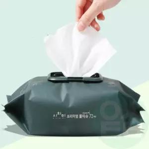 엠보 물티슈 72매 10팩 사무실티슈 휴대용물티슈
