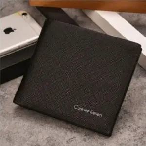[하프클럽/]슬림 디자인 남성용 소프트 가죽 반지갑 블랙 컴팩트 장지갑