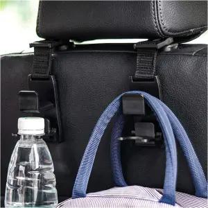 NYTKL 2 PCS 카시트 헤드레스트 후크 튼튼한 차량 백시트 걸이 보관 홀더 핸드백용 오토 행거 정리함