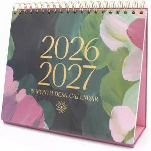 블룸 데일리 플래너 2026 스탠딩 플립 데스크 캘린더 - 8인치 x 10인치 월간 정리함 (2026년 1월 2027년