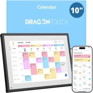 드래곤 터치 10.1인치 디지털 캘린더 안무 차트 - 인터랙티브 터치스크린 스마트 패밀리 플래너 하스