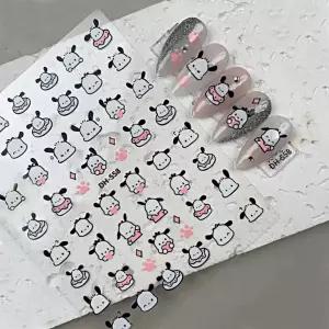 네일아트 귀여운 케릭터 강아지 냥이 네일스티커 3종 고양이스티커