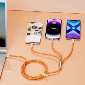 [골드스마일]120W 3in1 충전케이블 휴대폰 출장 여행 USB 핸드